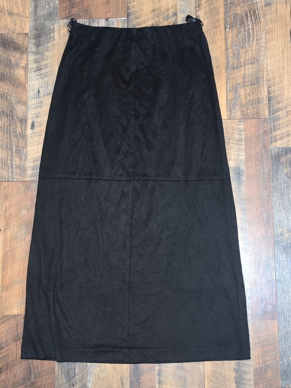 Finity Black Suede Maxi Skirt